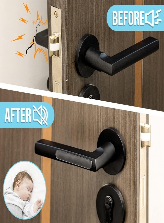 LAYZOO 20Pcs Transparent 2.24 inch Strip Door Handle Bumper Soft Wall Protector Self Adhesive Door Knob for Wall Shield Guard Sliding Clear Door Bumpers Stopper Silencer - Image 3